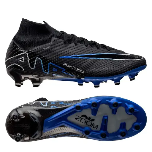 Nike Air Zoom Mercurial Superfly Elite 9 AG-PRO Shadow - Noir/Chrome/Bleu