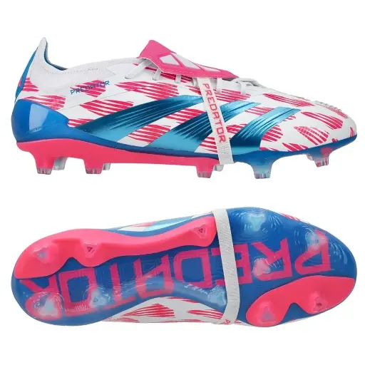 adidas Predator Elite Fold-over Tongue FG Reemergence - Blanc/Bleu/Rose