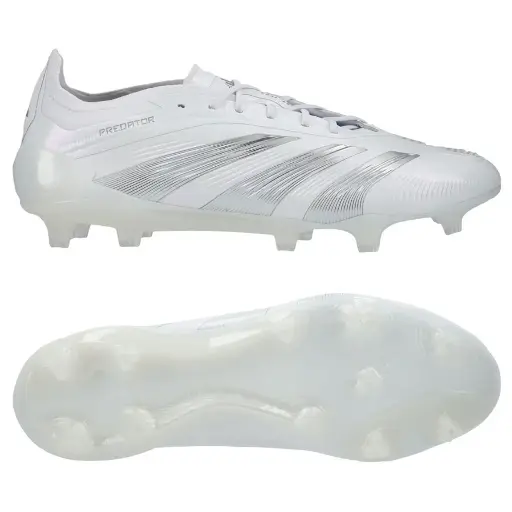 adidas Predator Elite FG Pearlized - Blanc/Argenté
